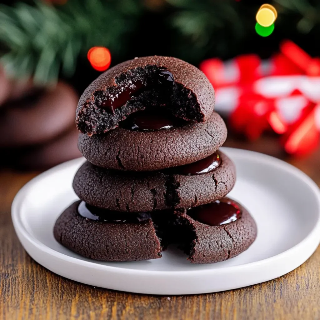 Home 3 Chocolate Thumbprint Cookies - In Bloom Bakery